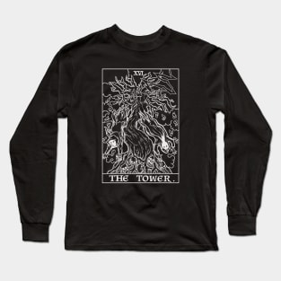 The Tower Tarot Card Tree of Life Long Sleeve T-Shirt